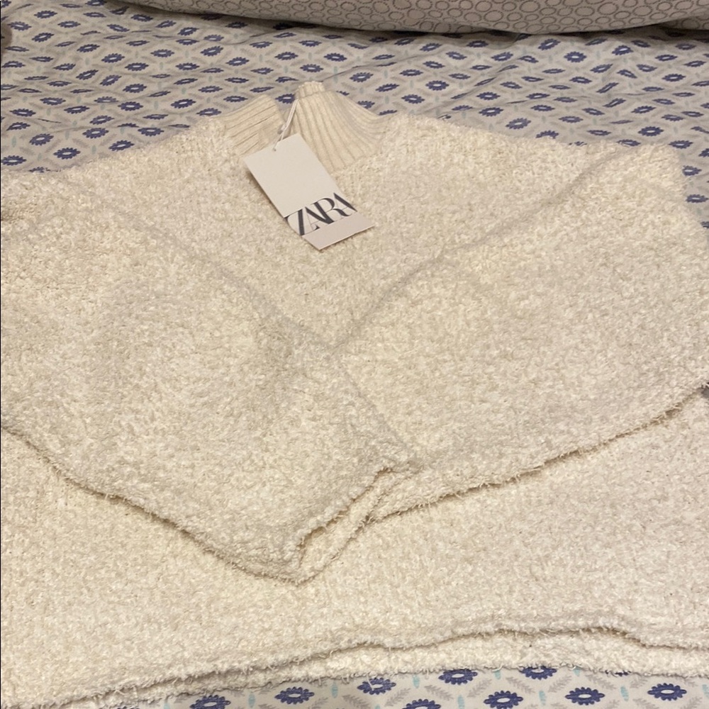 NWT zara fur sweater